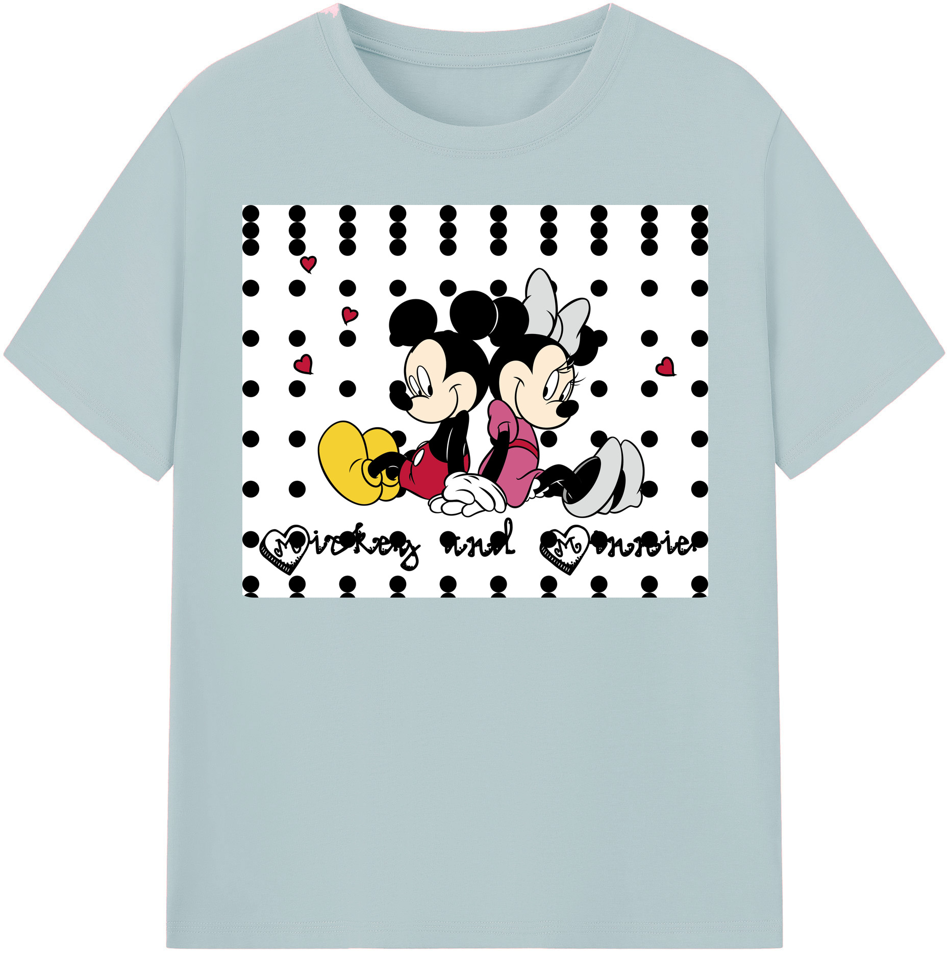 （画像用） ミッキーマウス Mickey Mouse 綿100％半袖Tシャツ（フロントプリント）
